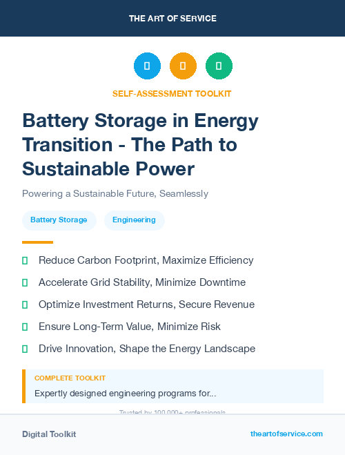 Battery Storage in Energy Transition - The Path to Sustainable Power