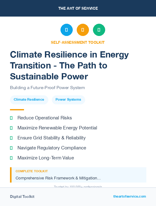 Climate Resilience in Energy Transition - The Path to Sustainable Power