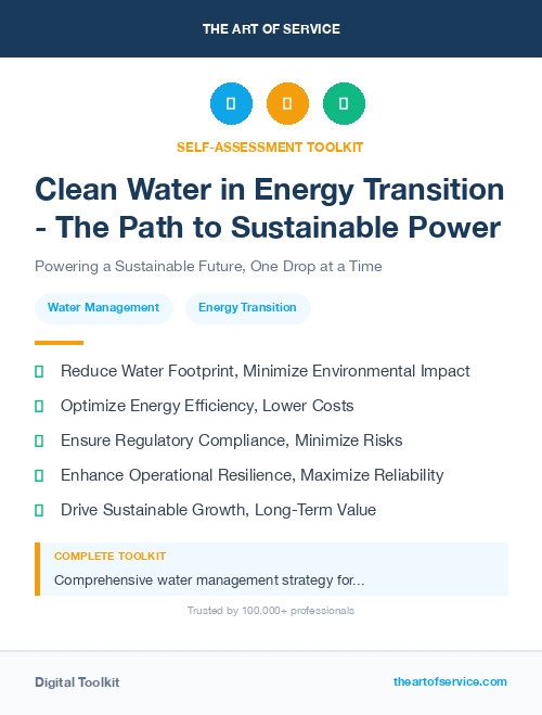Clean Water in Energy Transition - The Path to Sustainable Power