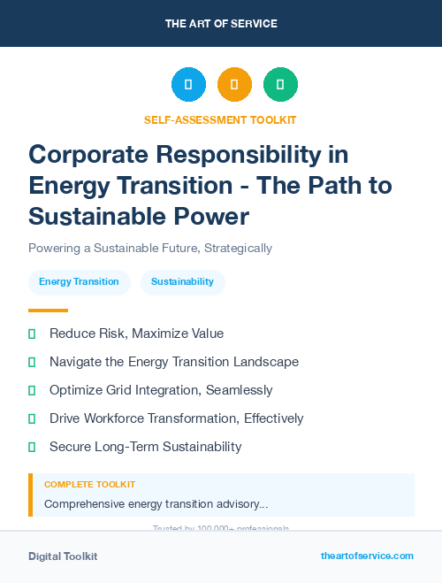 Corporate Responsibility in Energy Transition - The Path to Sustainable Power