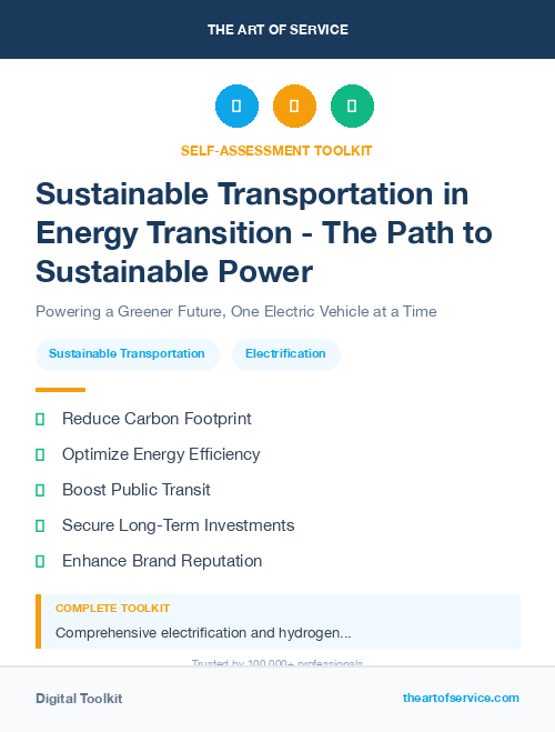 Sustainable Transportation in Energy Transition - The Path to Sustainable Power