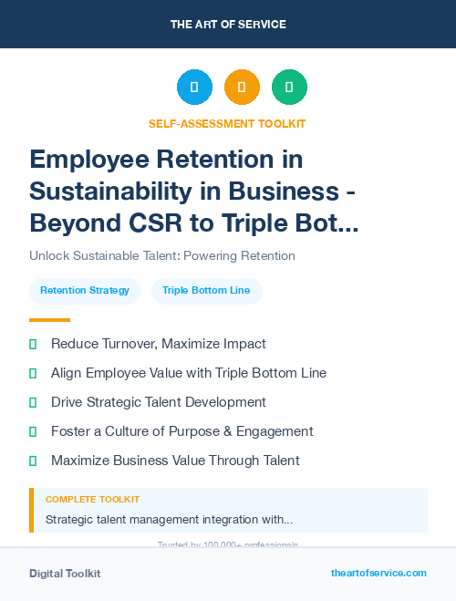 Employee Retention in Sustainability in Business - Beyond CSR to Triple Bottom Line