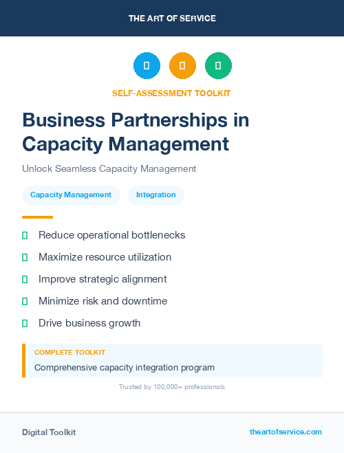 Business Partnerships in Capacity Management