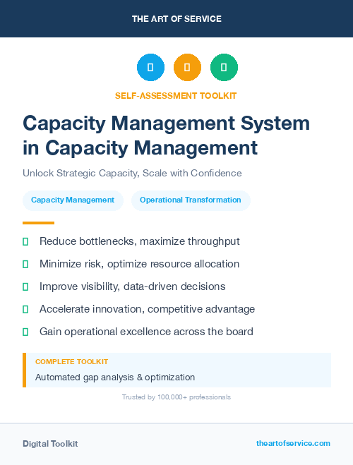 Capacity Management System in Capacity Management