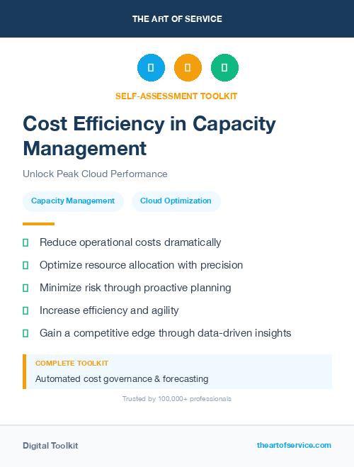 Cost Efficiency in Capacity Management