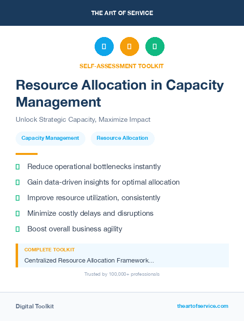 Resource Allocation in Capacity Management