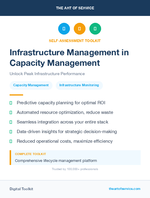 Infrastructure Management in Capacity Management