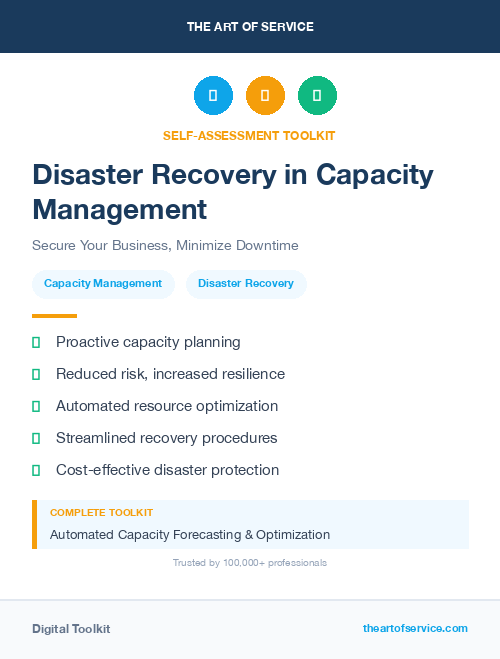 Disaster Recovery in Capacity Management