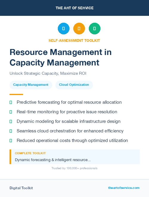 Resource Management in Capacity Management