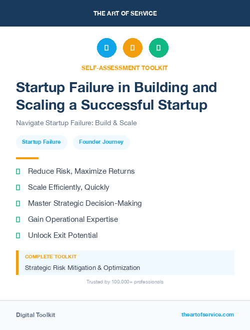 Startup Failure in Building and Scaling a Successful Startup
