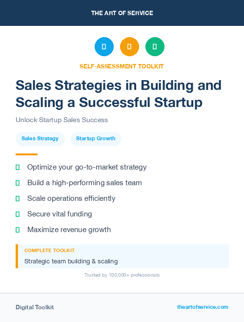 Sales Strategies in Building and Scaling a Successful Startup