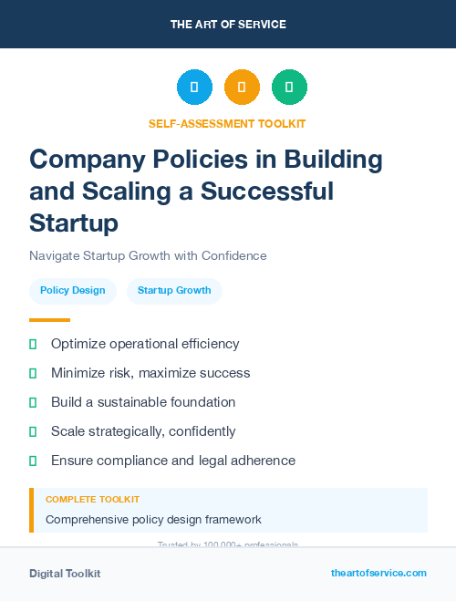 Company Policies in Building and Scaling a Successful Startup