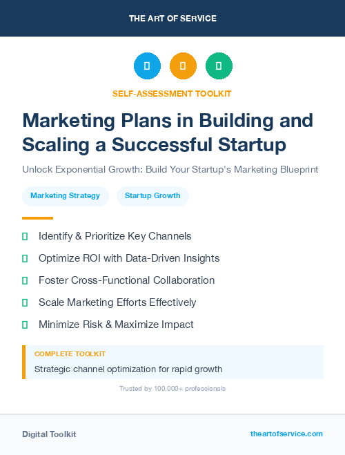 Marketing Plans in Building and Scaling a Successful Startup