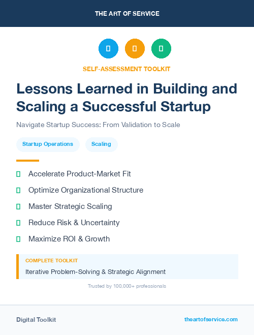 Lessons Learned in Building and Scaling a Successful Startup