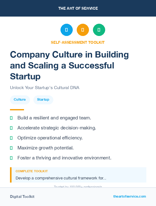 Company Culture in Building and Scaling a Successful Startup