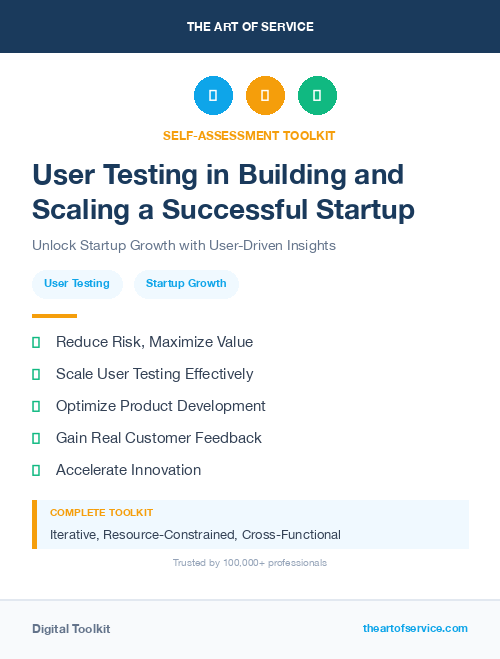 User Testing in Building and Scaling a Successful Startup