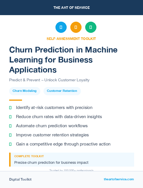 Churn Prediction in Machine Learning for Business Applications