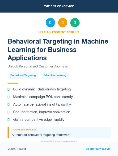 Behavioral Targeting in Machine Learning for Business Applications