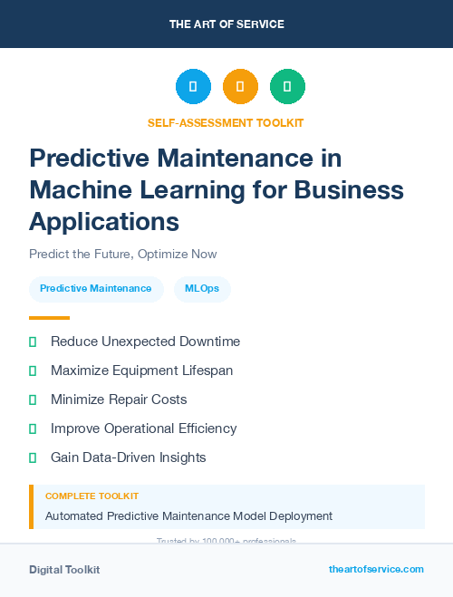 Predictive Maintenance in Machine Learning for Business Applications