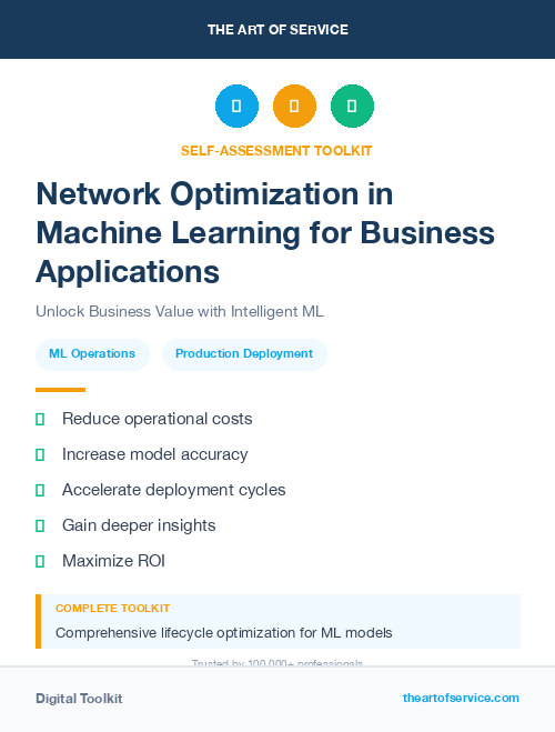 Network Optimization in Machine Learning for Business Applications