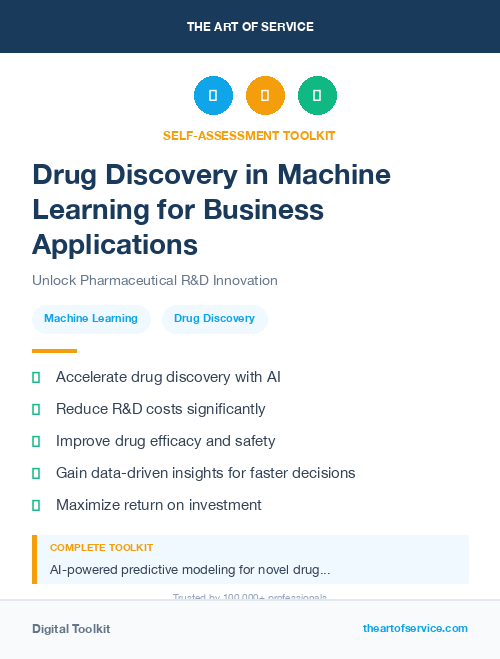 Drug Discovery in Machine Learning for Business Applications