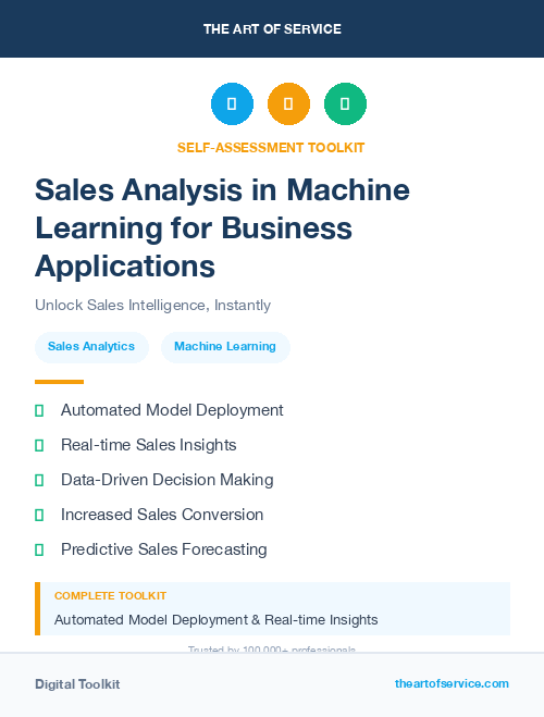 Sales Analysis in Machine Learning for Business Applications