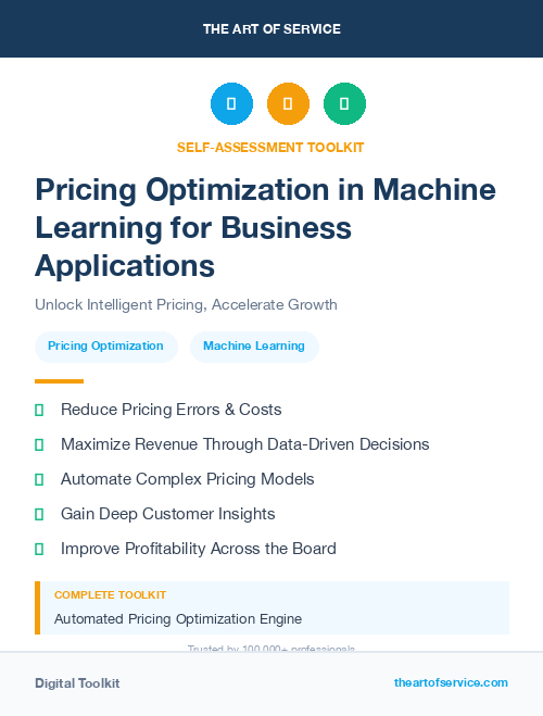Pricing Optimization in Machine Learning for Business Applications