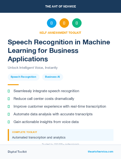 Speech Recognition in Machine Learning for Business Applications