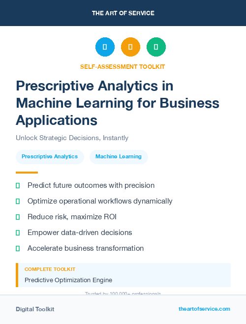 Prescriptive Analytics in Machine Learning for Business Applications