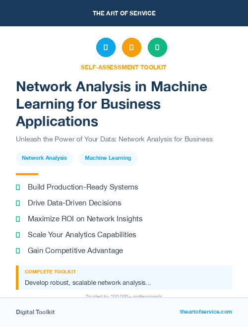 Network Analysis in Machine Learning for Business Applications