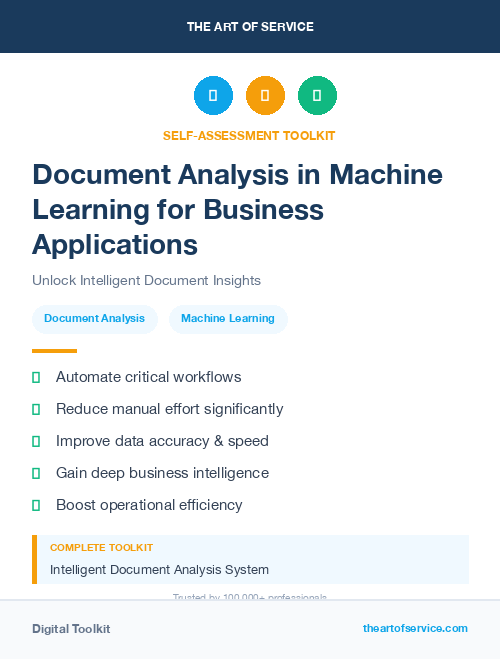 Document Analysis in Machine Learning for Business Applications