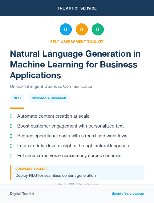 Natural Language Generation in Machine Learning for Business Applications