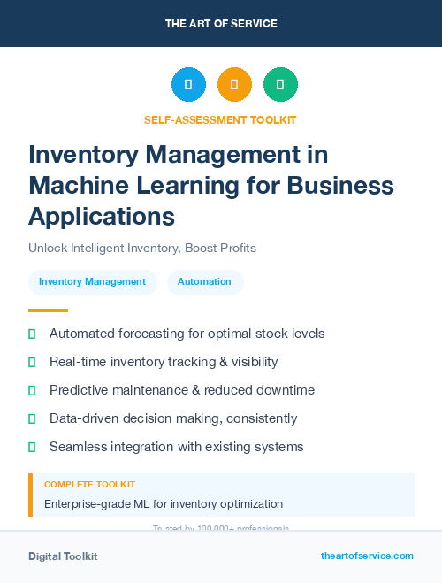 Inventory Management in Machine Learning for Business Applications
