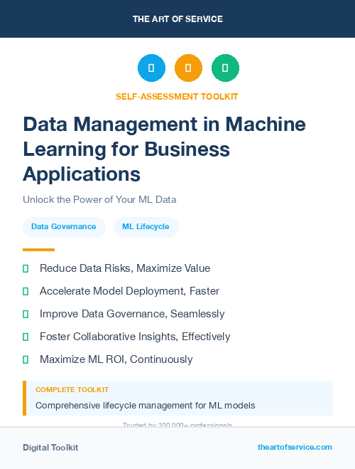 Data Management in Machine Learning for Business Applications