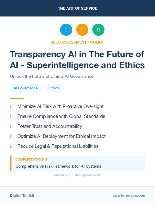 Transparency AI in The Future of AI - Superintelligence and Ethics
