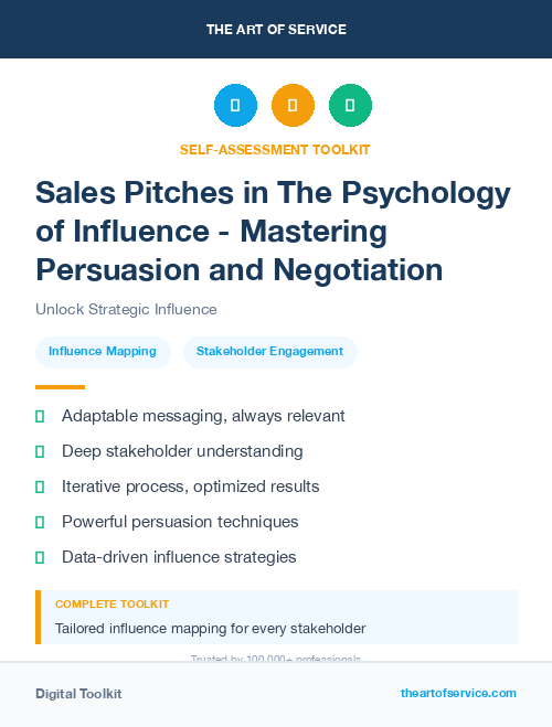 Sales Pitches in The Psychology of Influence - Mastering Persuasion and Negotiation