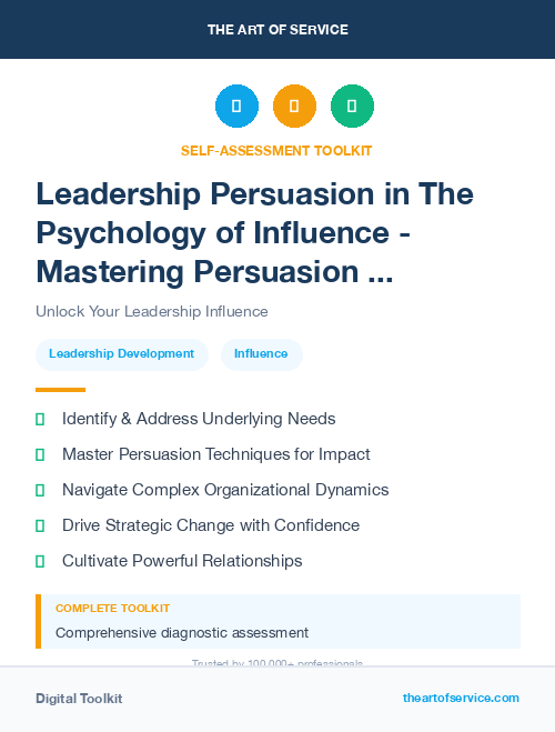 Leadership Persuasion in The Psychology of Influence - Mastering Persuasion and Negotiation