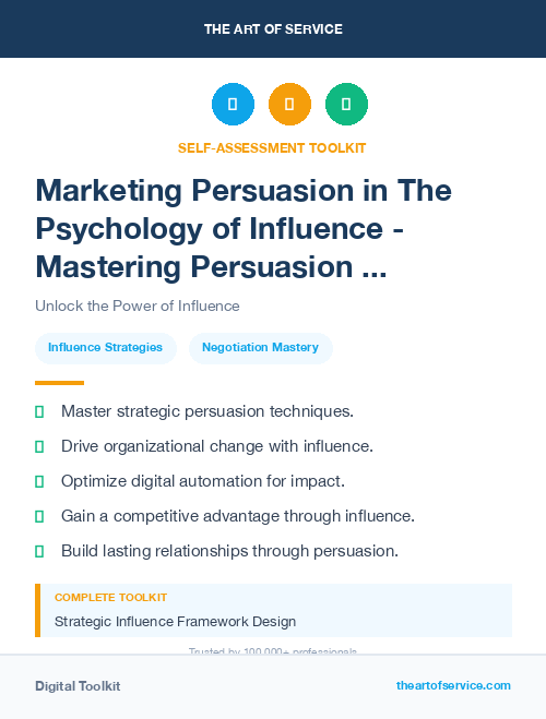 Marketing Persuasion in The Psychology of Influence - Mastering Persuasion and Negotiation