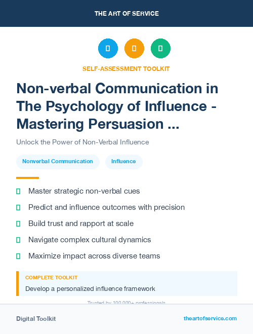 Non-verbal Communication in The Psychology of Influence - Mastering Persuasion and Negotiation