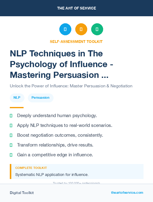 NLP Techniques in The Psychology of Influence - Mastering Persuasion and Negotiation