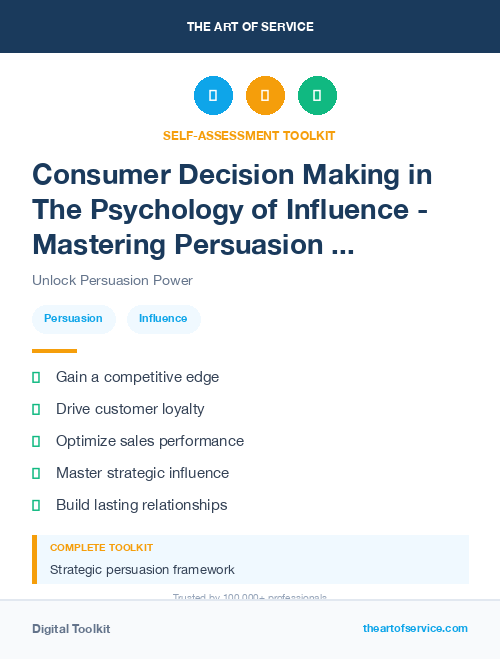 Consumer Decision Making in The Psychology of Influence - Mastering Persuasion and Negotiation
