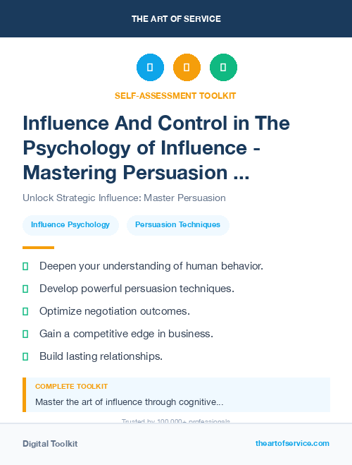 Influence And Control in The Psychology of Influence - Mastering Persuasion and Negotiation