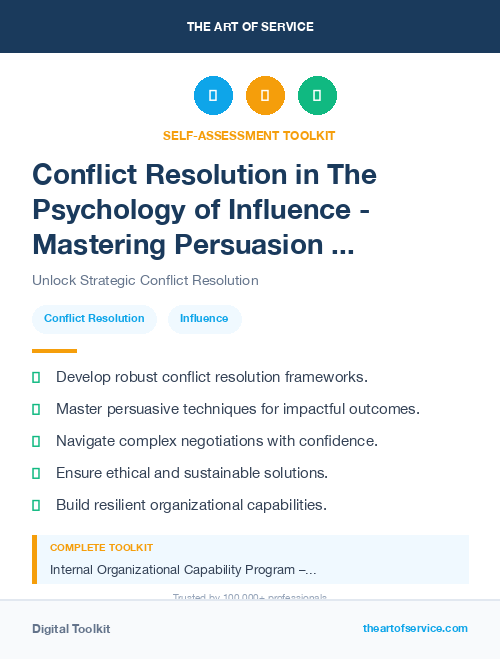 Conflict Resolution in The Psychology of Influence - Mastering Persuasion and Negotiation