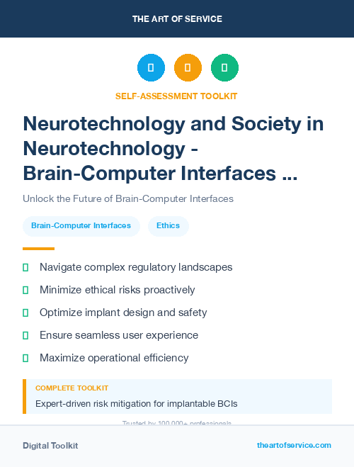 Neurotechnology and Society in Neurotechnology - Brain-Computer Interfaces and Beyond