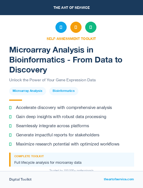 Microarray Analysis in Bioinformatics - From Data to Discovery