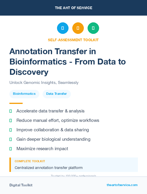 Annotation Transfer in Bioinformatics - From Data to Discovery