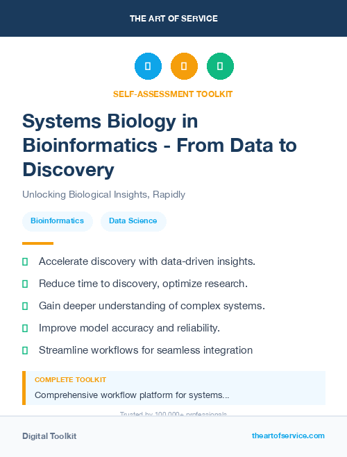Systems Biology in Bioinformatics - From Data to Discovery