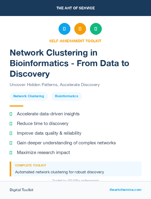 Network Clustering in Bioinformatics - From Data to Discovery