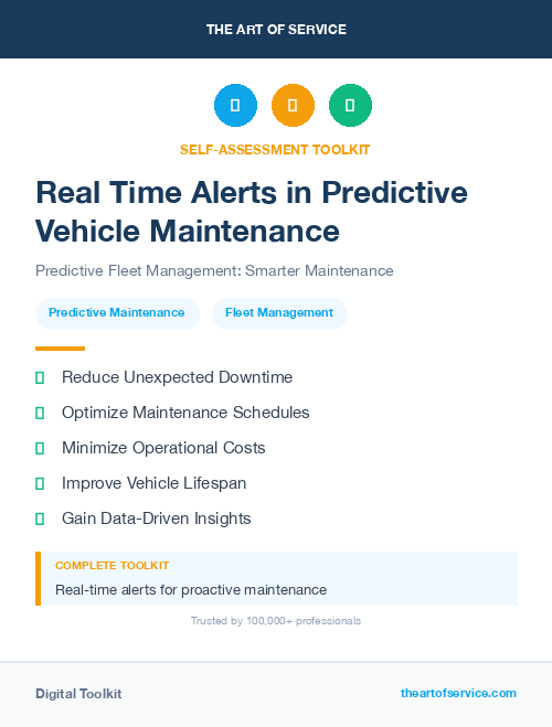 Real Time Alerts in Predictive Vehicle Maintenance