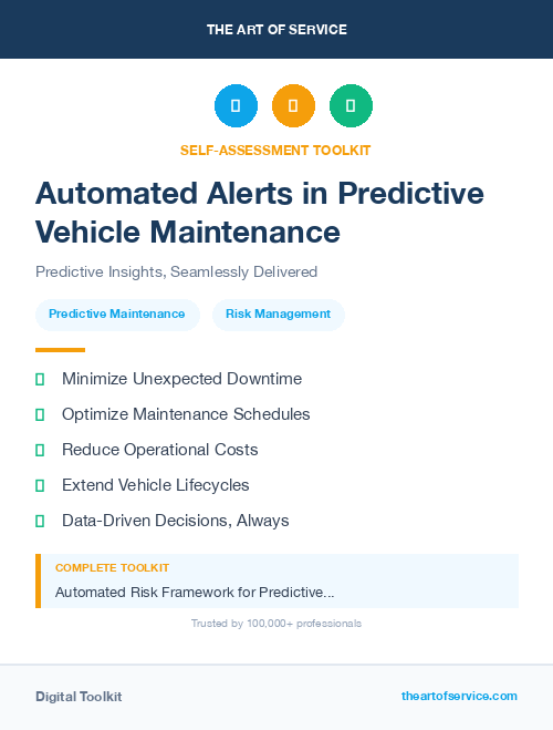 Automated Alerts in Predictive Vehicle Maintenance